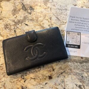 CHANEL Caviar Timeless CC French Wallet Black AUTHENTIC ❤️
